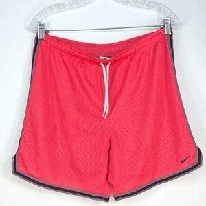 Nike Mesh Basketball Shorts Women Small Pink Striped Athletic Y2K Activewear 90s